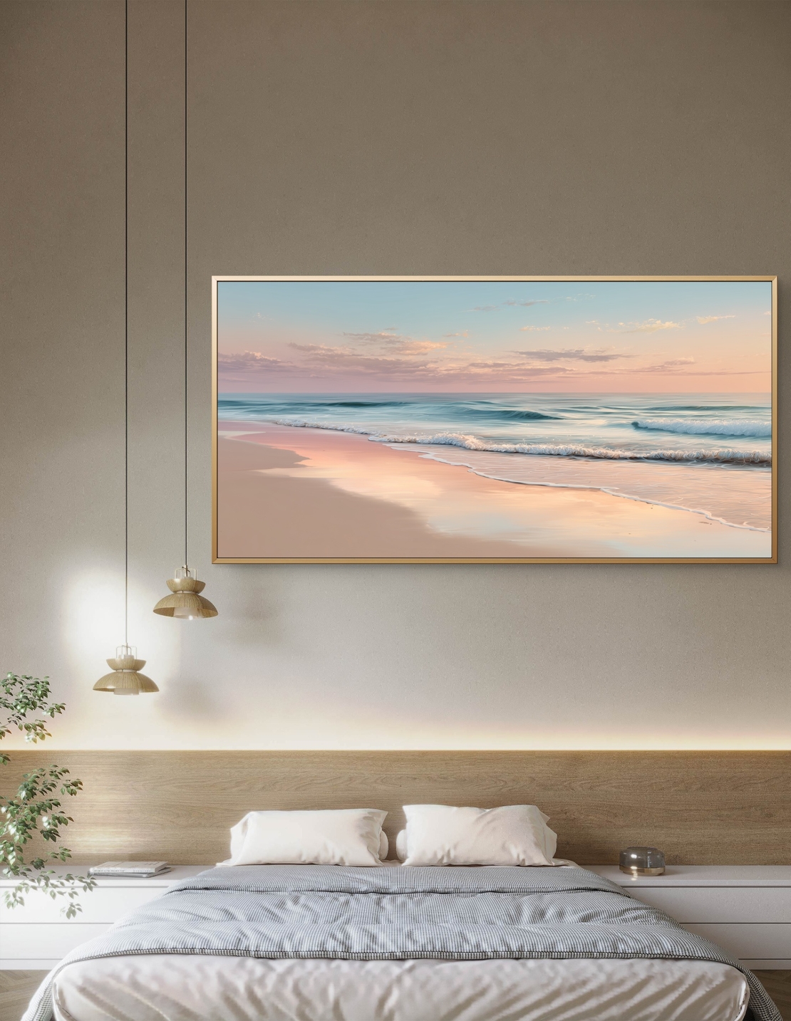 תמונת נוף ים יוקרתית לסלון בעיצוב מרגיע