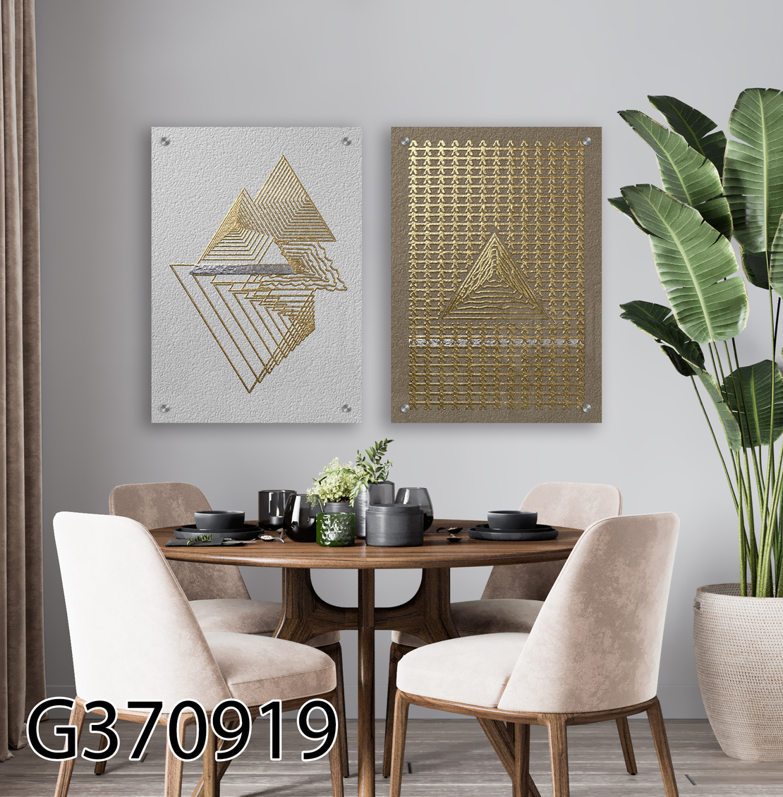 זוג תמונות בהדפסה על זכוכית דגם G370919