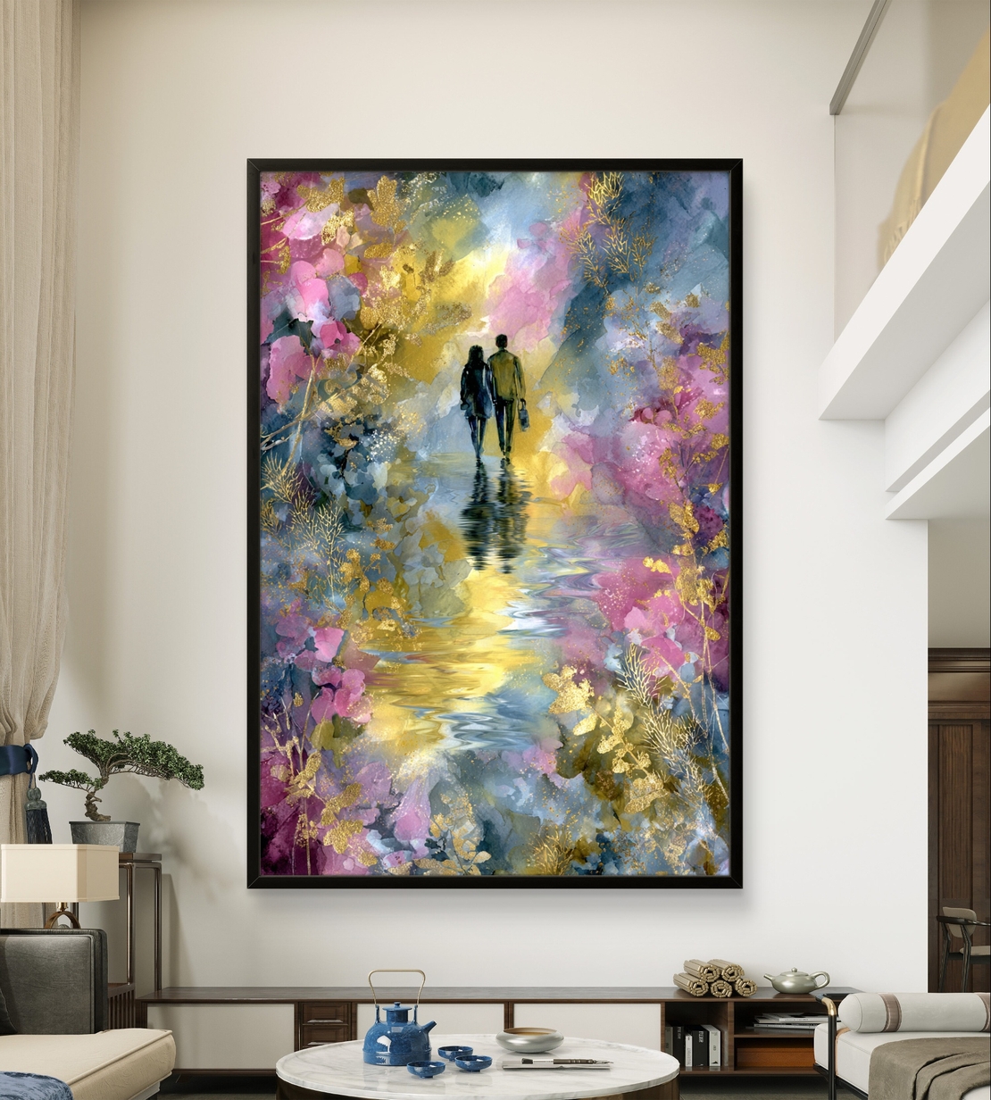 תמונת קיר קנבס רומנטית לסלון