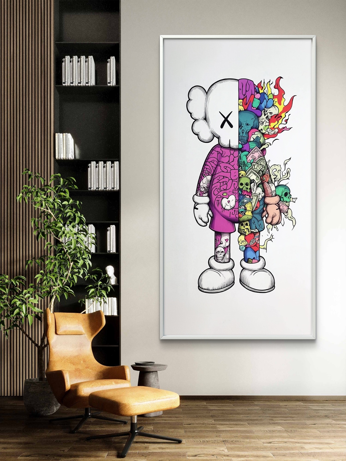 תמונת קנבס לאורך KAWS 