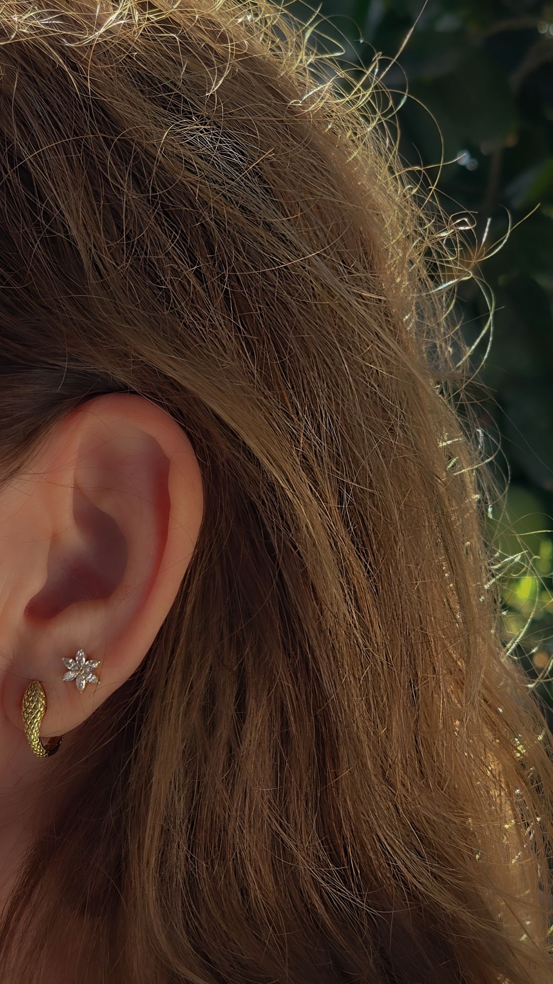 עגיל BLOOM יהלומים לבנים מעבדה