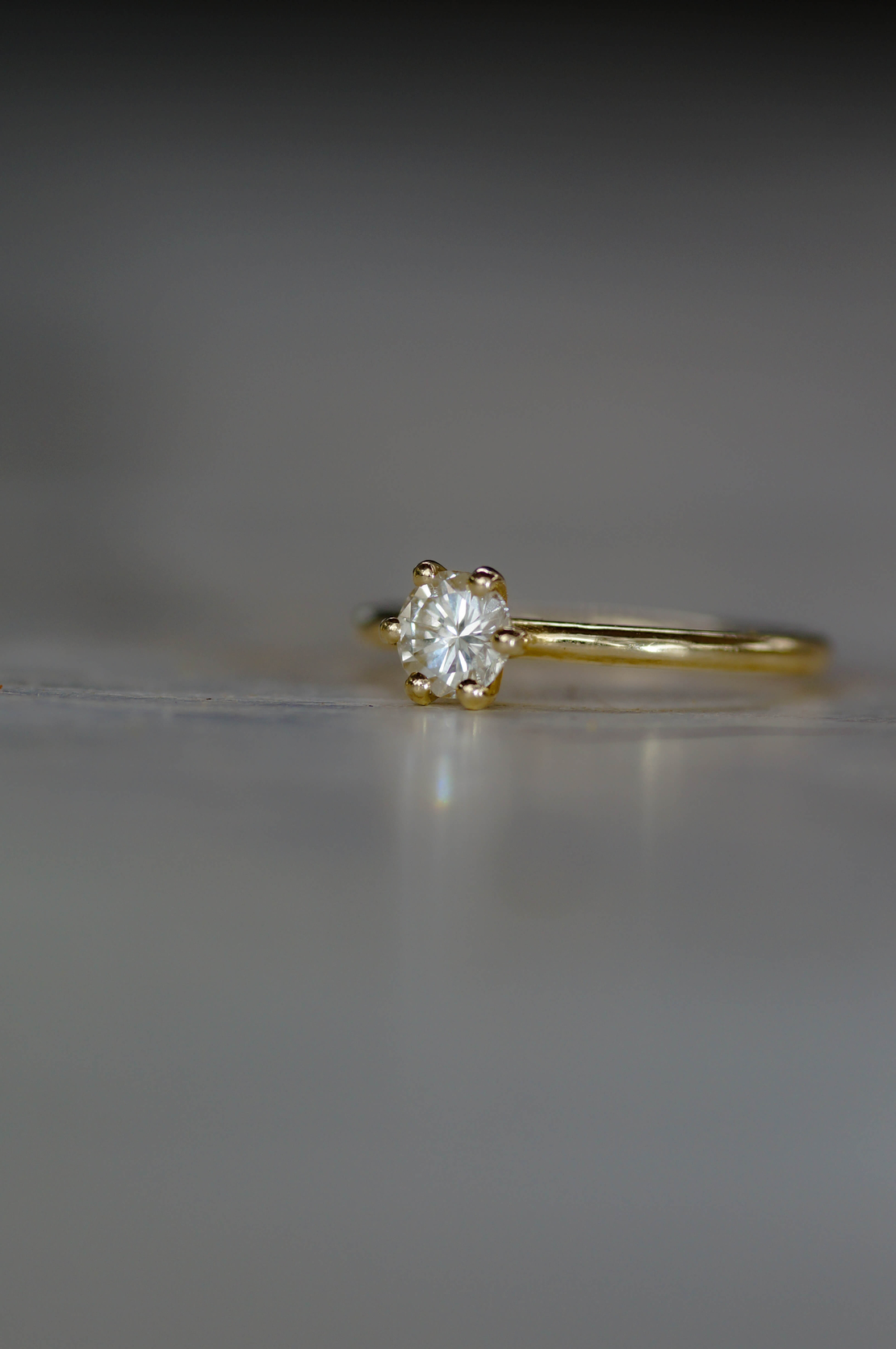 טבעת פרח יהלום מעבדה