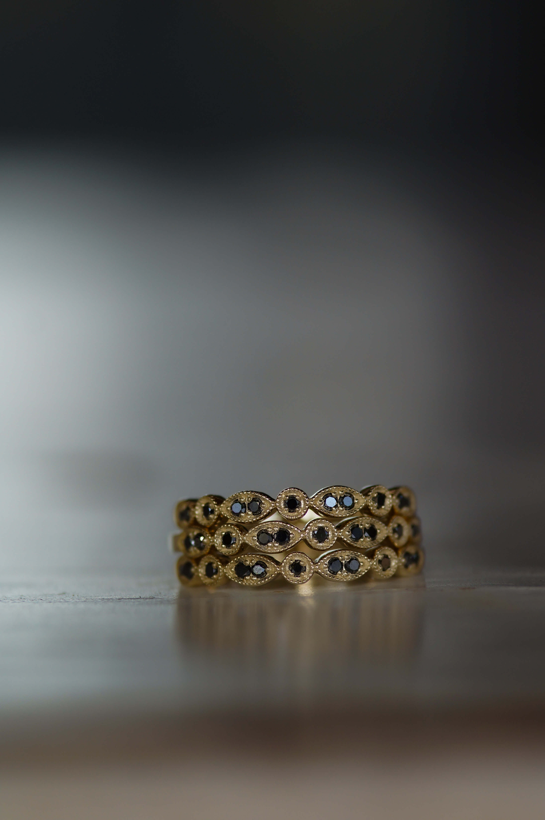 טבעת lace arc יהלומים שחורים