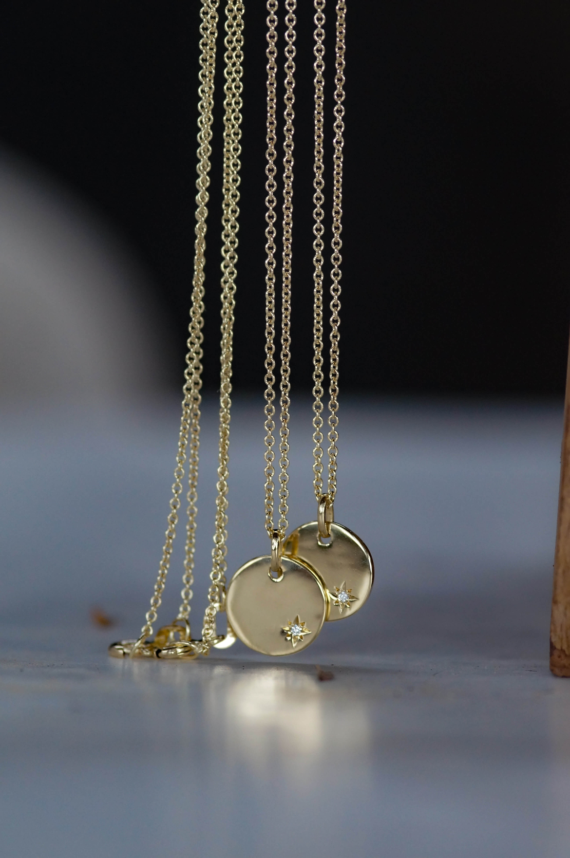 שרשרת ירח מלא תליון קטן