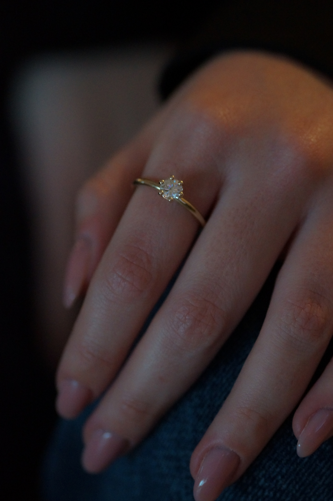 טבעת פרח יהלום מעבדה