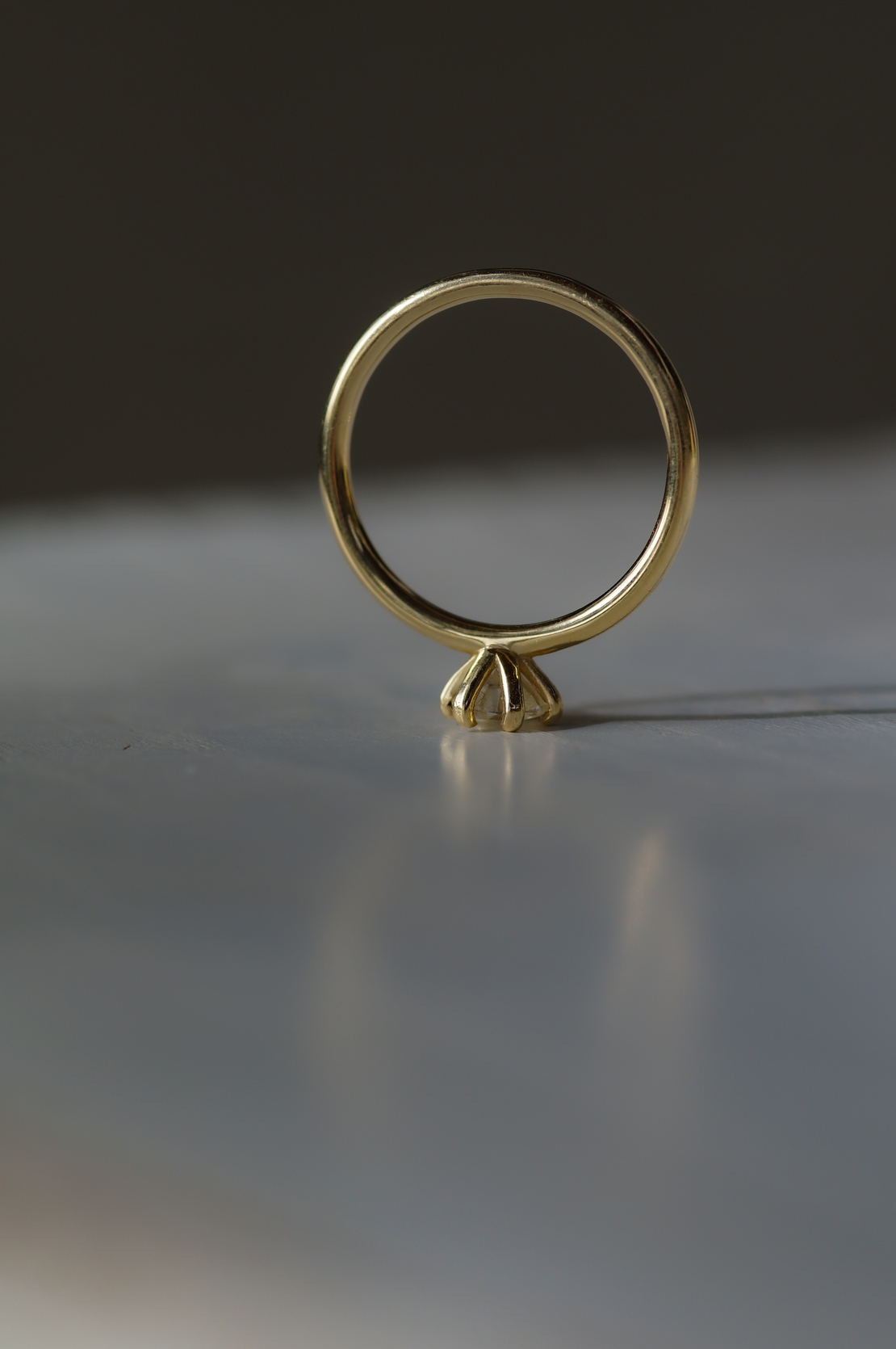 טבעת פרח יהלום מעבדה