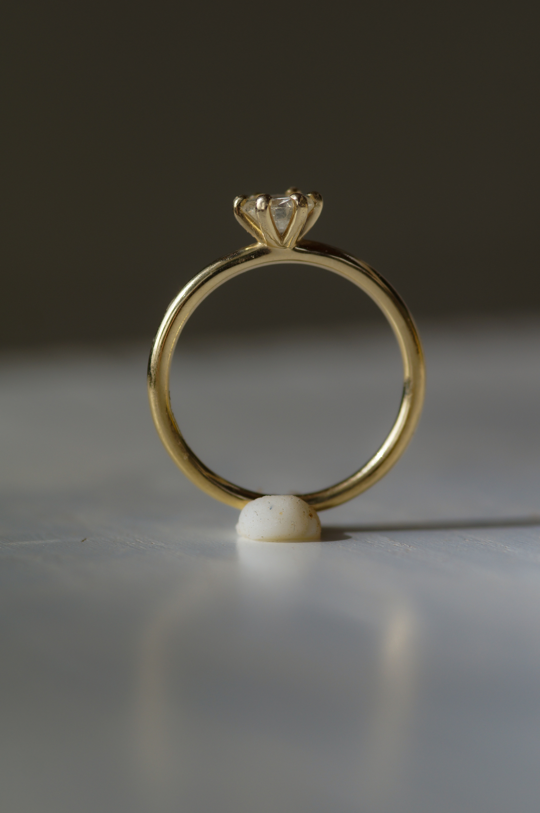 טבעת פרח יהלום מעבדה