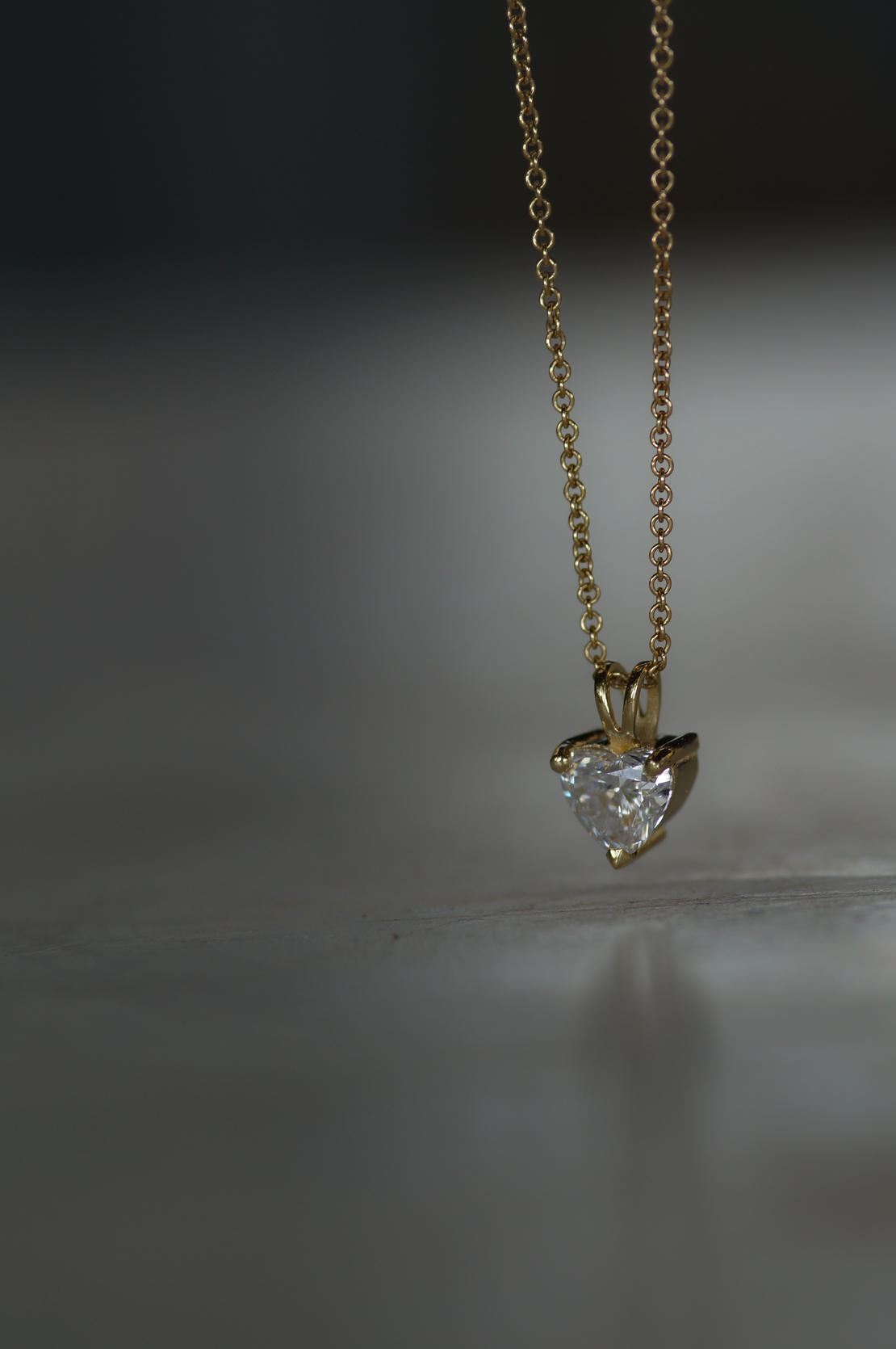 שרשרת יהלום  לב   0.50CT  מעבדה