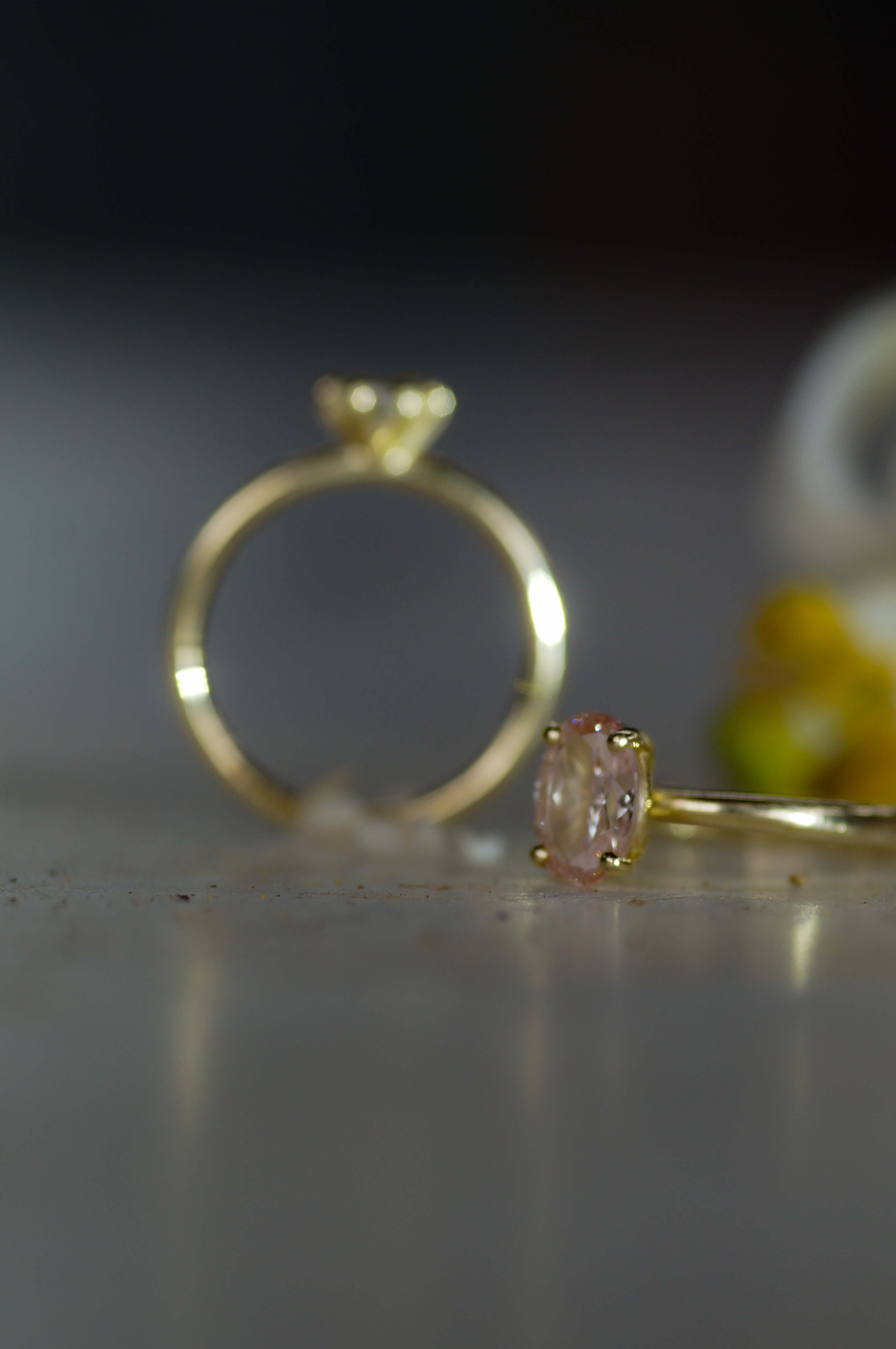 טבעת פרח יהלום מעבדה