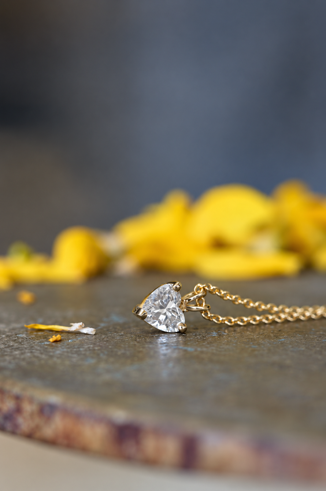 שרשרת יהלום לב  0.50CT  מעבדה