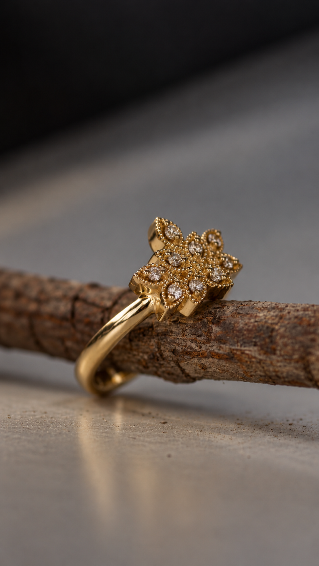 טבעת אוריה יהלומים לבנים