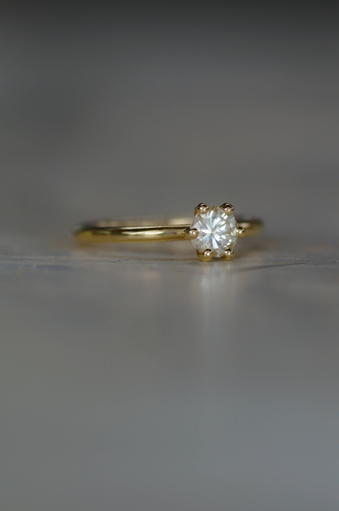 טבעת פרח יהלום מעבדה