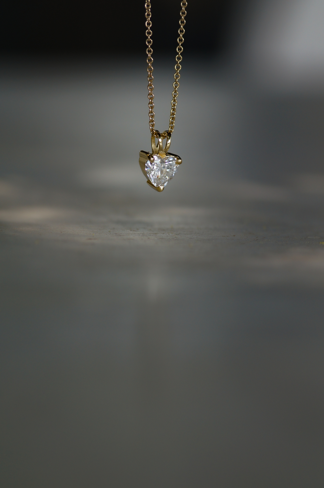 שרשרת יהלום  לב   0.50CT  מעבדה