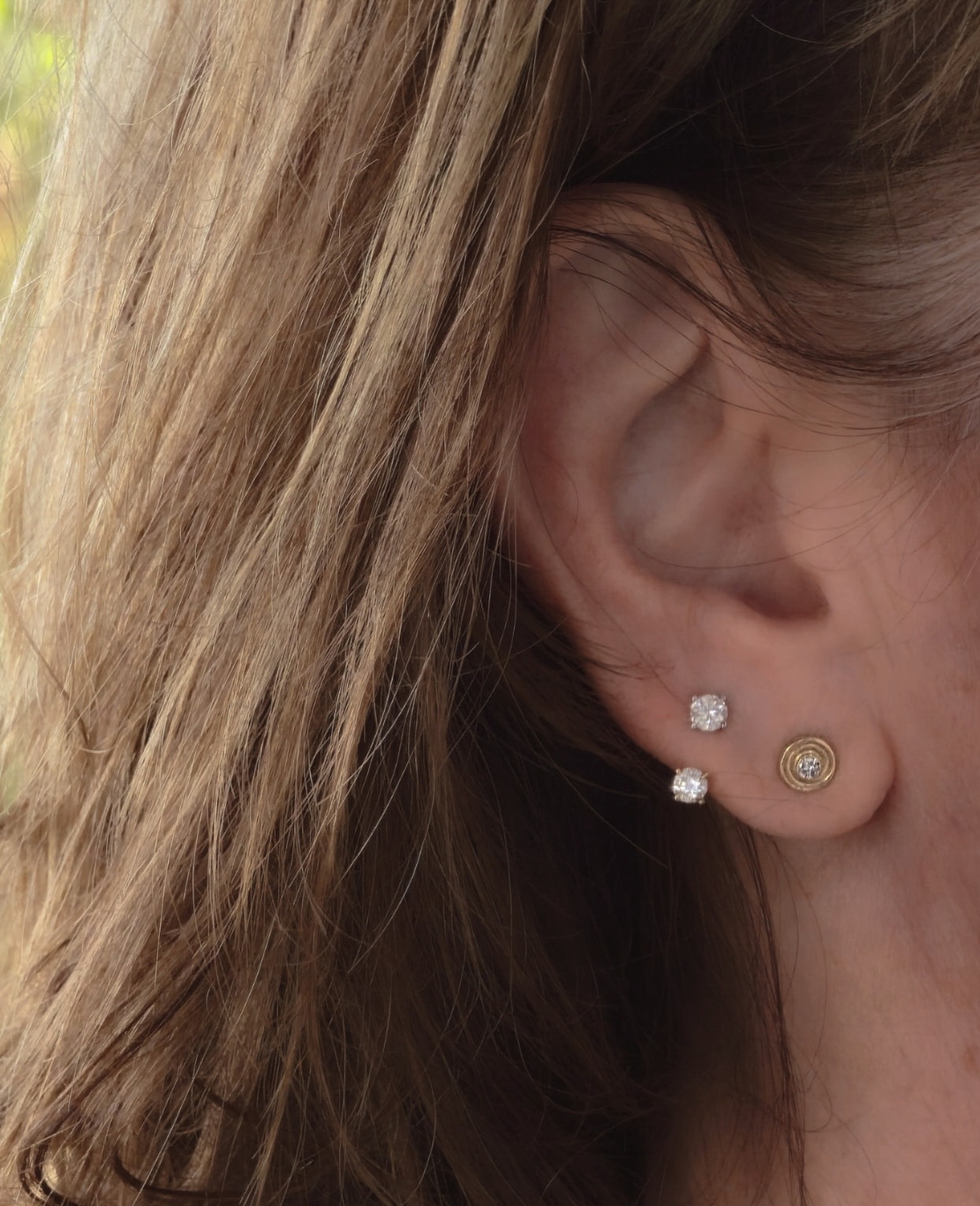 עגיל SPIRA יהלום לבן