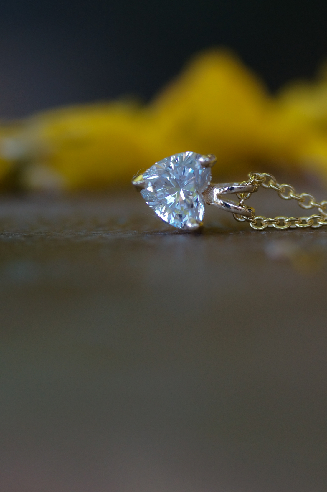 שרשרת יהלום  לב   0.50CT  מעבדה