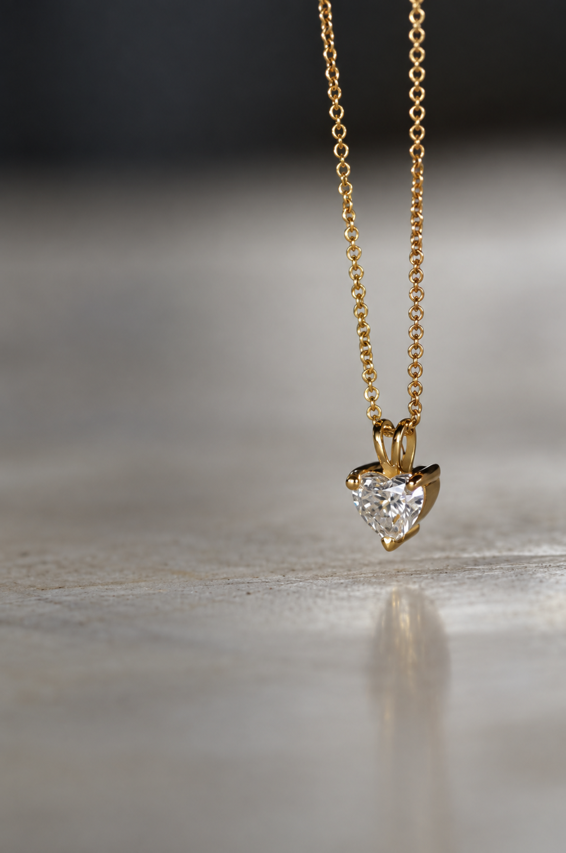 שרשרת יהלום לב  0.50CT  מעבדה