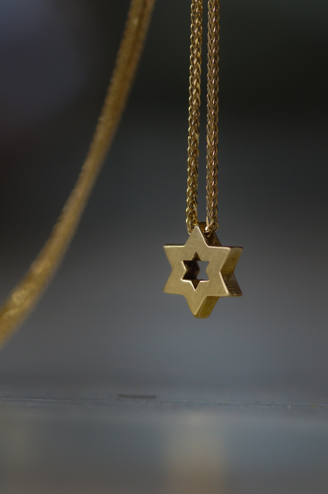 שרשרת תליון מגן דוד תלת מימד