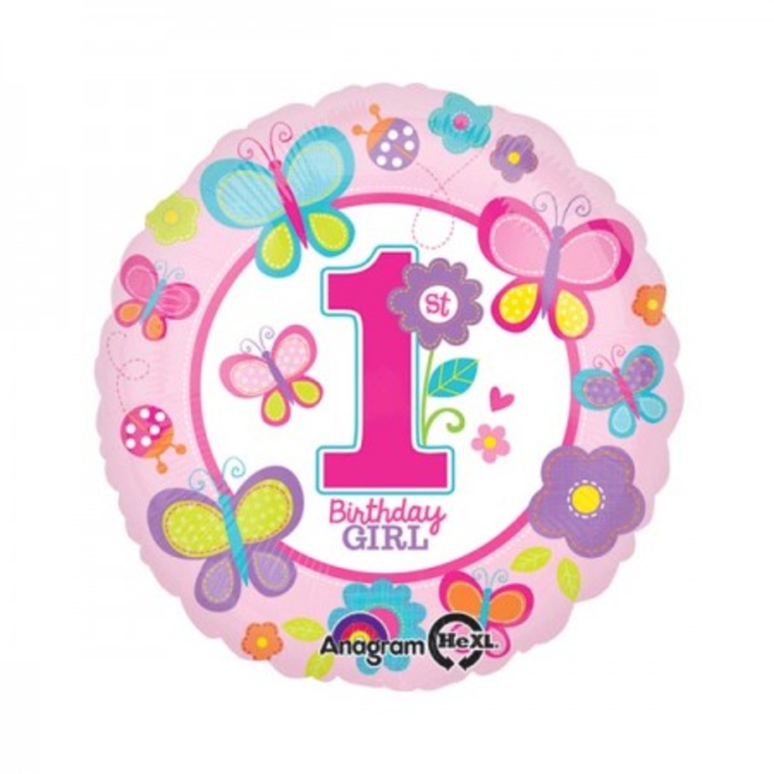 Balloon - Girls birthday - 1 year old