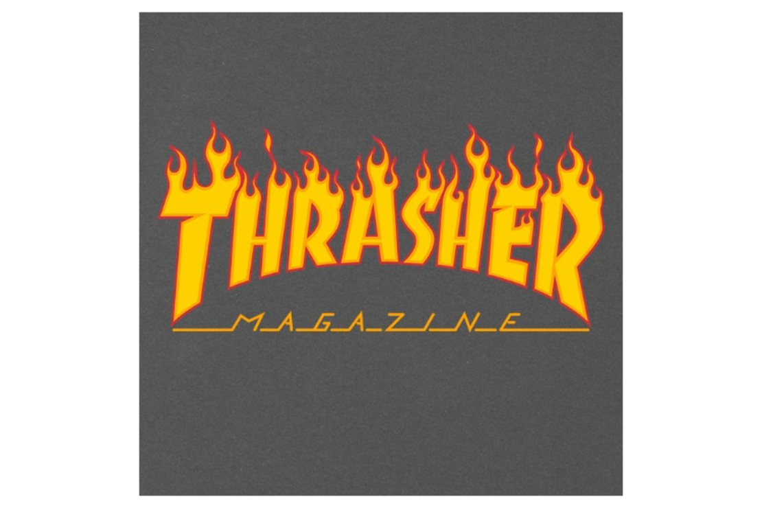 Thrasher - טי שירט לוגו באפור