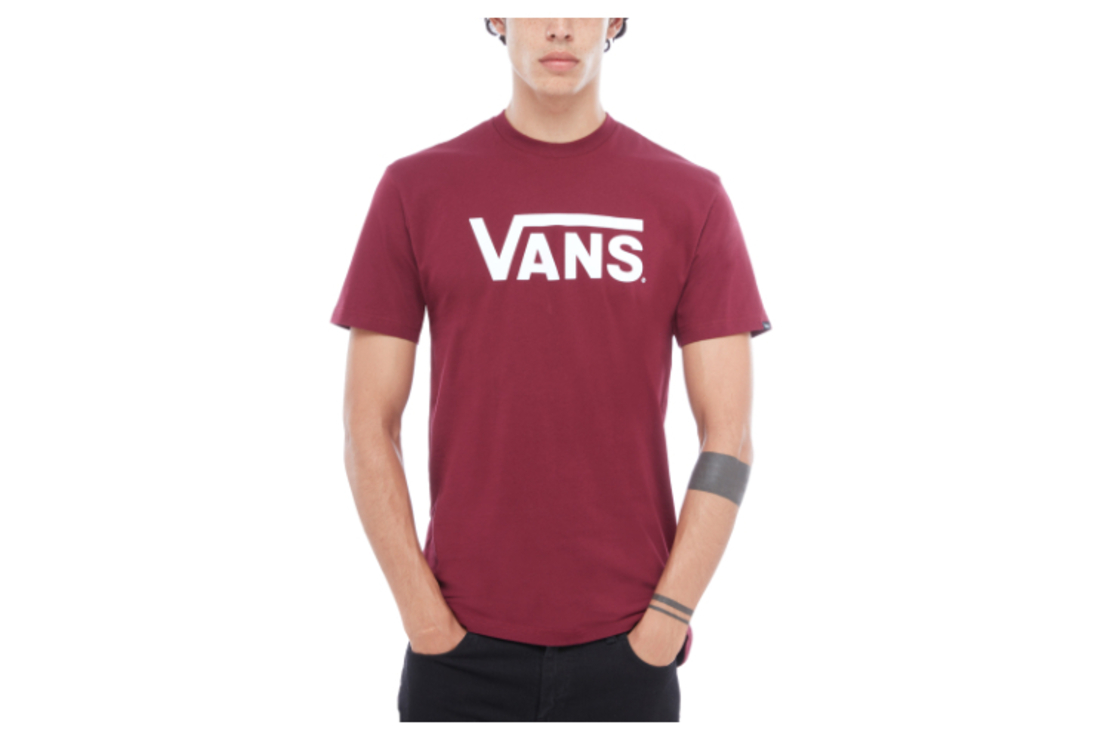 Vans - טי שירט לוגו קלאסית בבורדו
