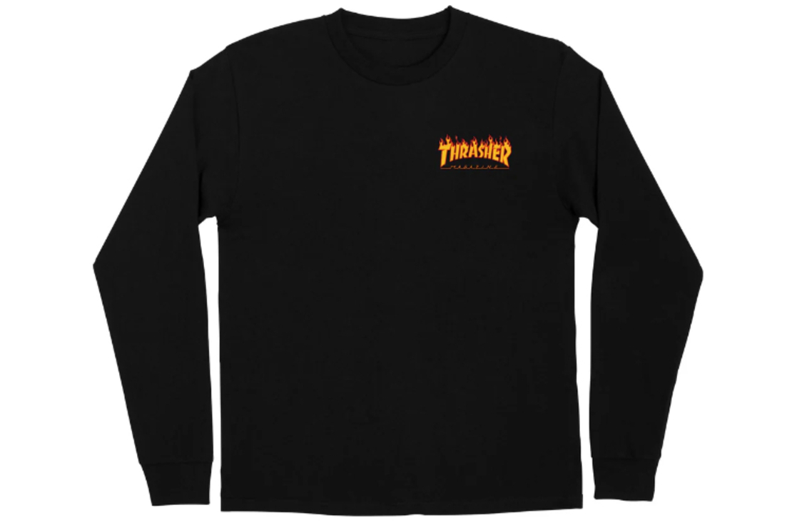 Thrasher - טי שירט שרוול ארוך Flame Dot