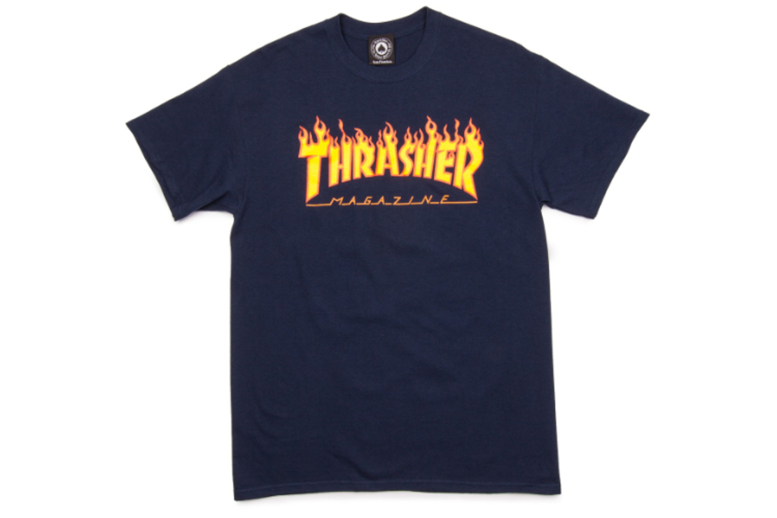 Thrasher - טי שירט לוגו בכחול