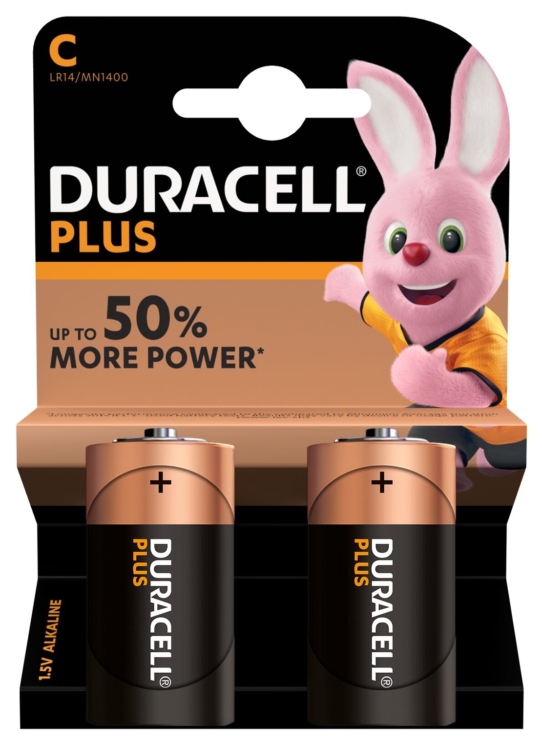 דורסל / DURACELL  -  זוג סוללות C פלוס פאוור