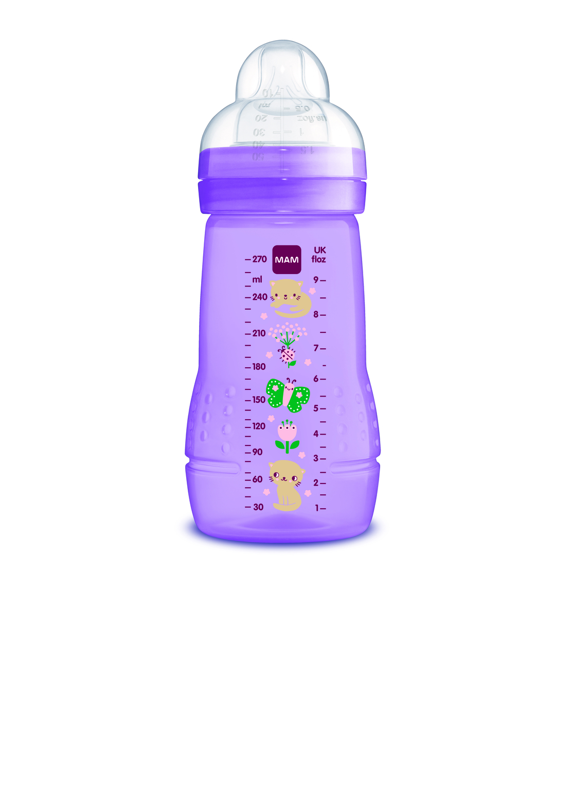 MAM / מאמ - בקבוק תינוק ורוד (270 מ''ל)