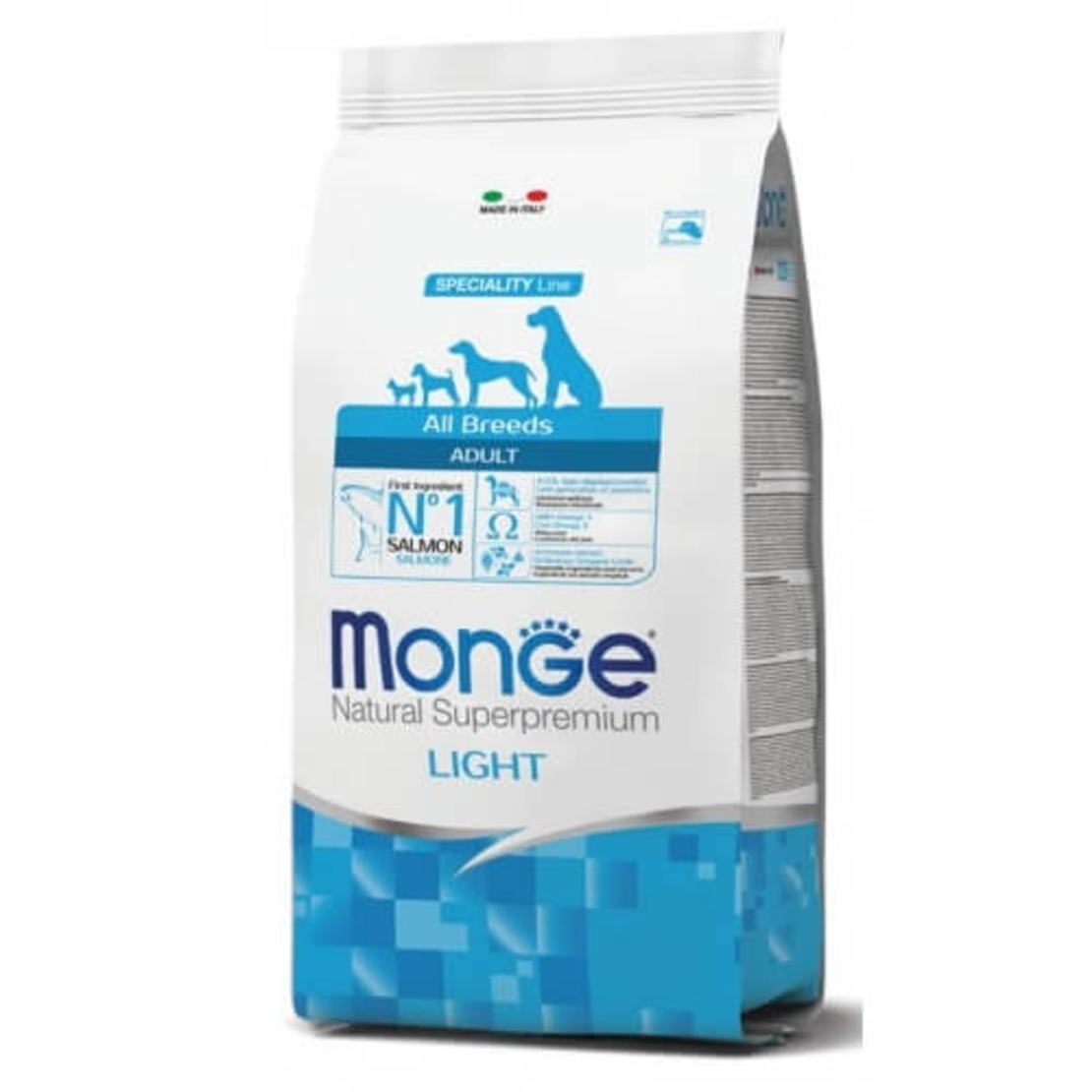 MONGE LIGHT מונג' לייט לכלב בוגר על בסיס סלמון 2.5 ק