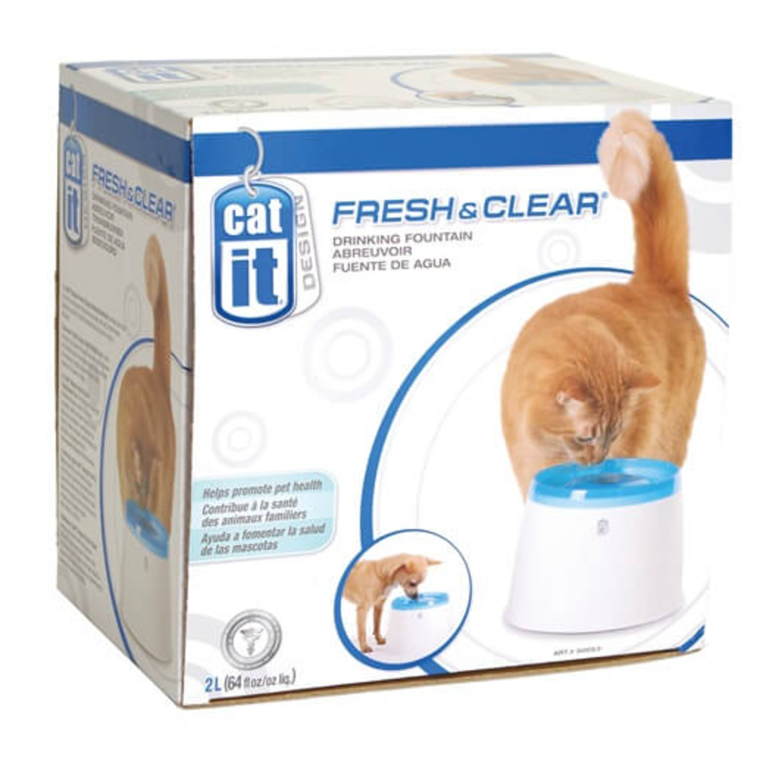 CATIT FRESH N' CLEAR קאטאיט פרש אנד קליר מזרקת שתייה 2 ליטר