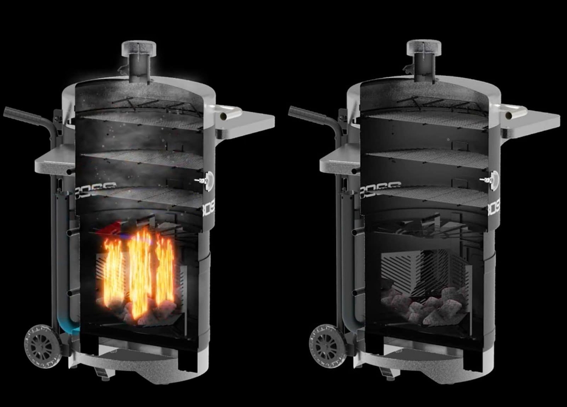 Champion Barrel Smoker גריל/מעשנה על פחמים