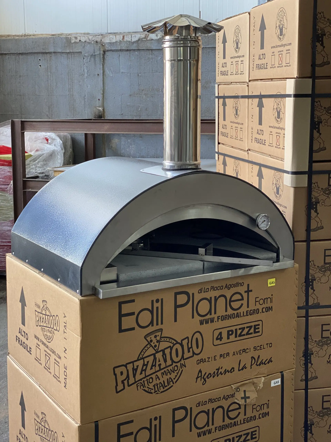 טאבון גז PIZZAIOLO – טאבון איטלקי מקצועי עם אבן Lava Stone ותא אפייה גדול