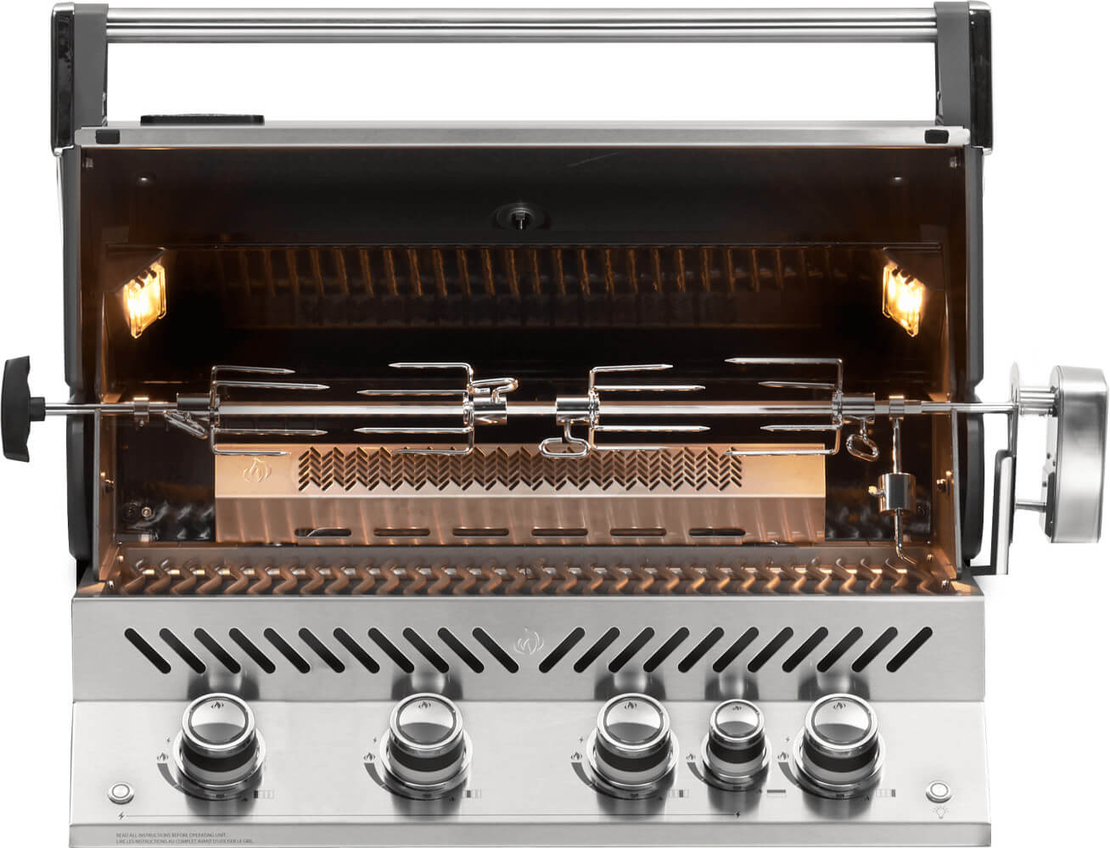 גריל גז מובנה Napoleon Prestige PRO 500BI IL | 4 מבערים + רוטיסרי | Built-In נירוסטה