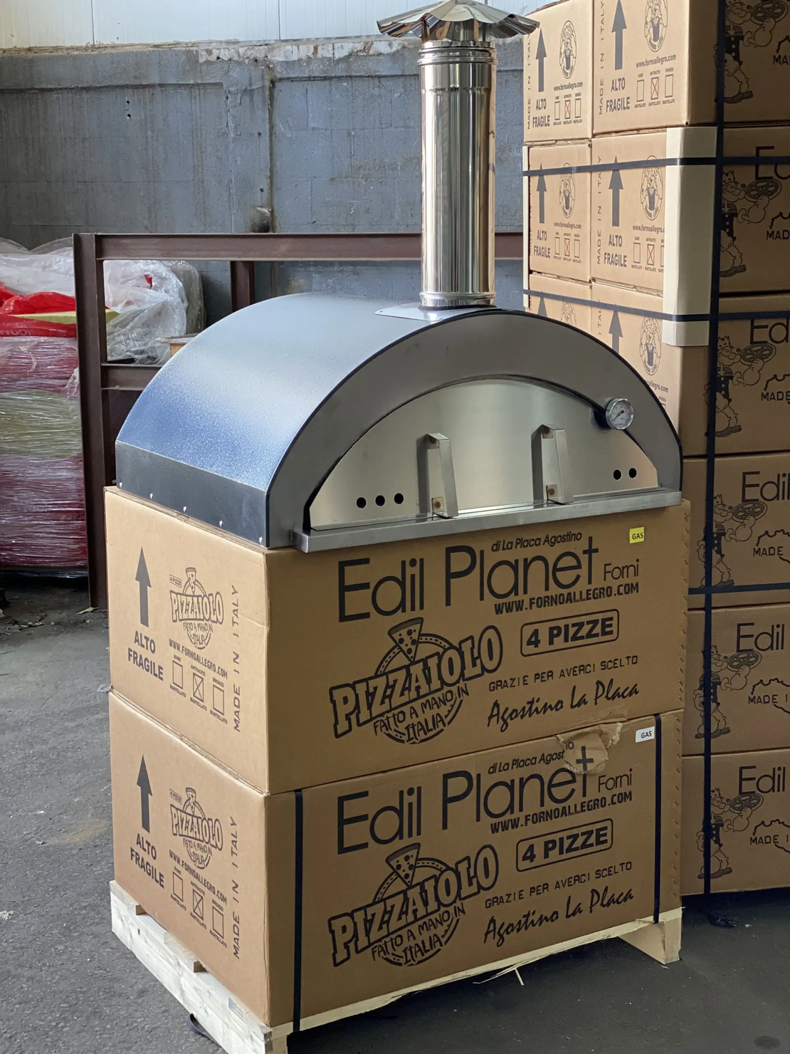 טאבון גז PIZZAIOLO – טאבון איטלקי מקצועי עם אבן Lava Stone ותא אפייה גדול