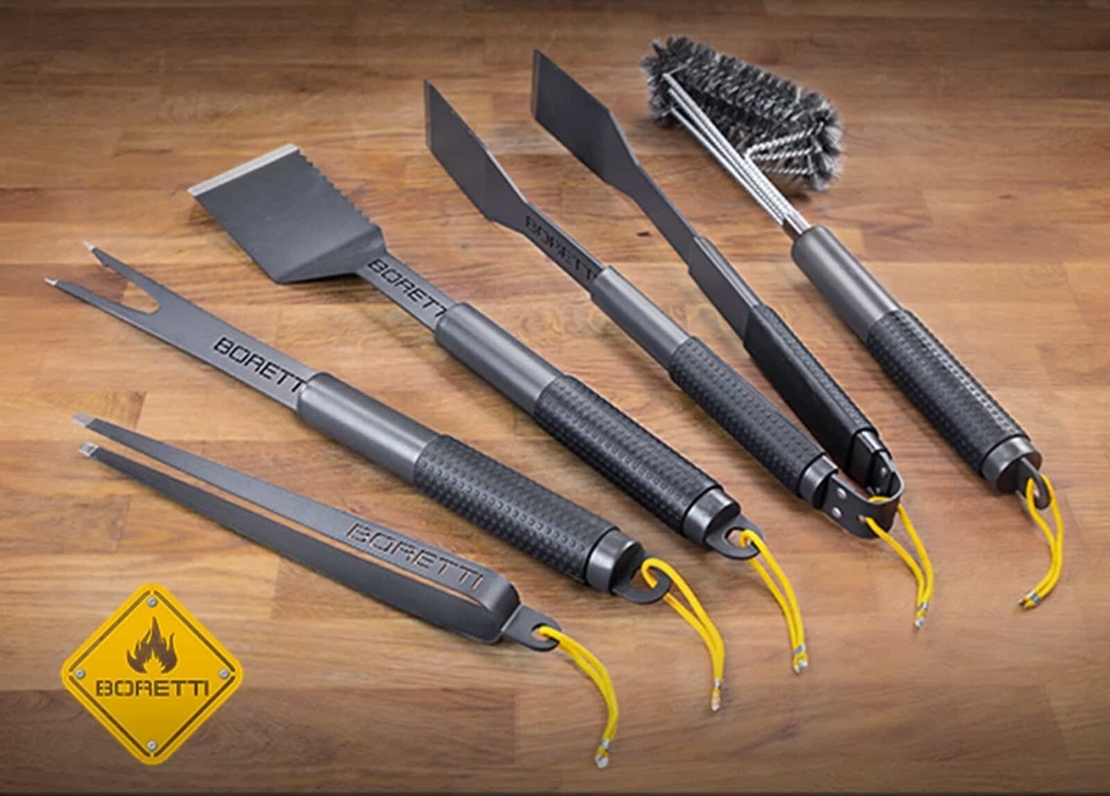 BBQ 4pcs Set Boretti סט כלים מסיבי לגריל