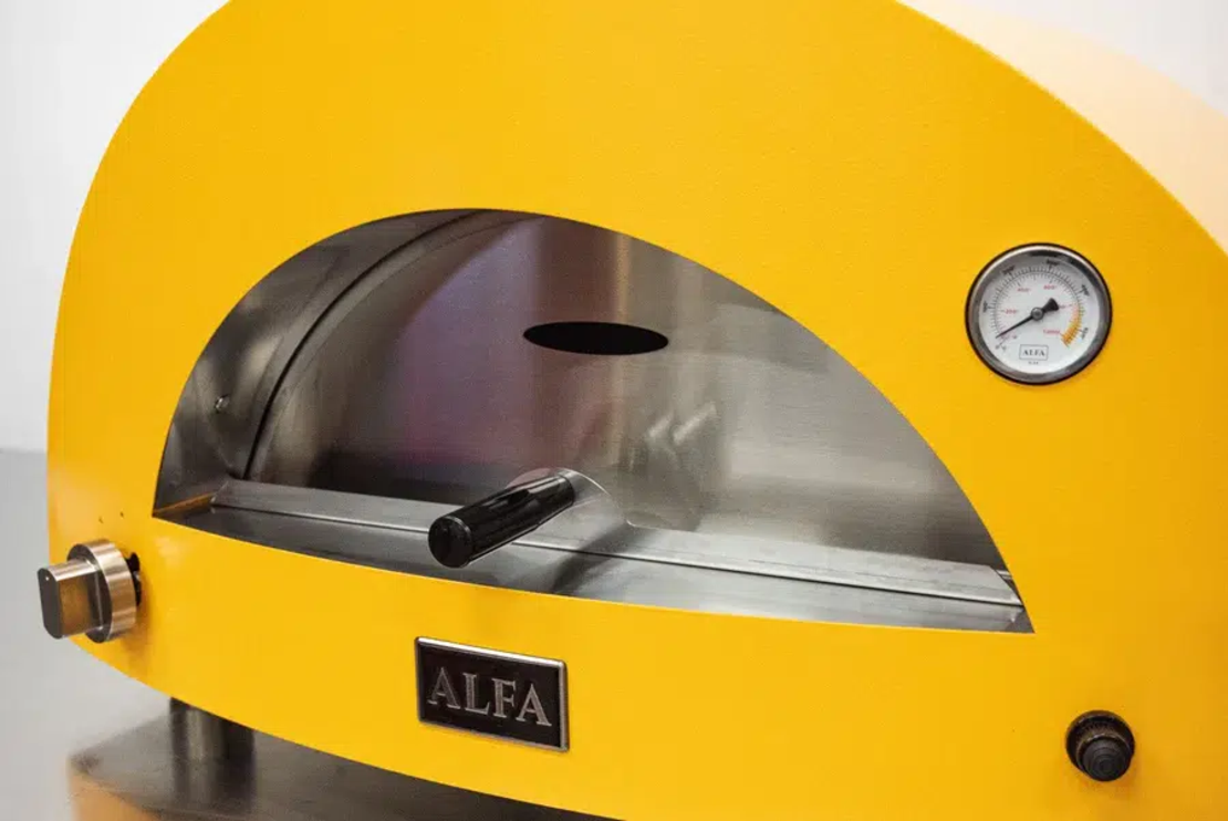 ALFA MODERNO 2 Pizze צהוב – טאבון גז איטלקי לשתי פיצות | עד 500°C