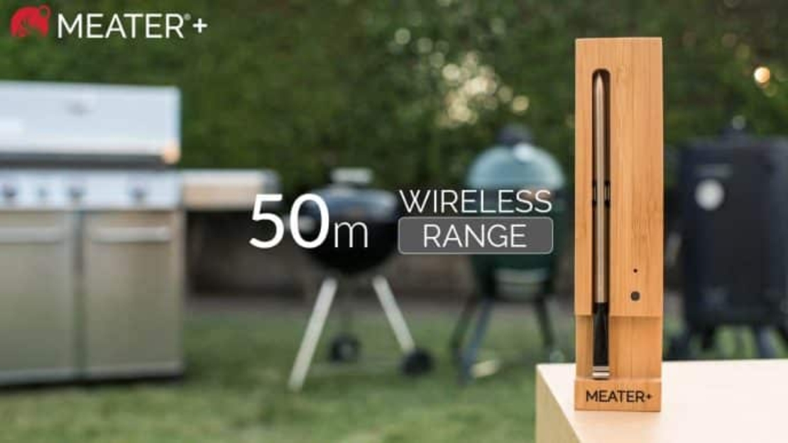 מדחום אלחוטי MEATER+ – מד חום חכם לבשר, גריל, מעשנה וטאבון