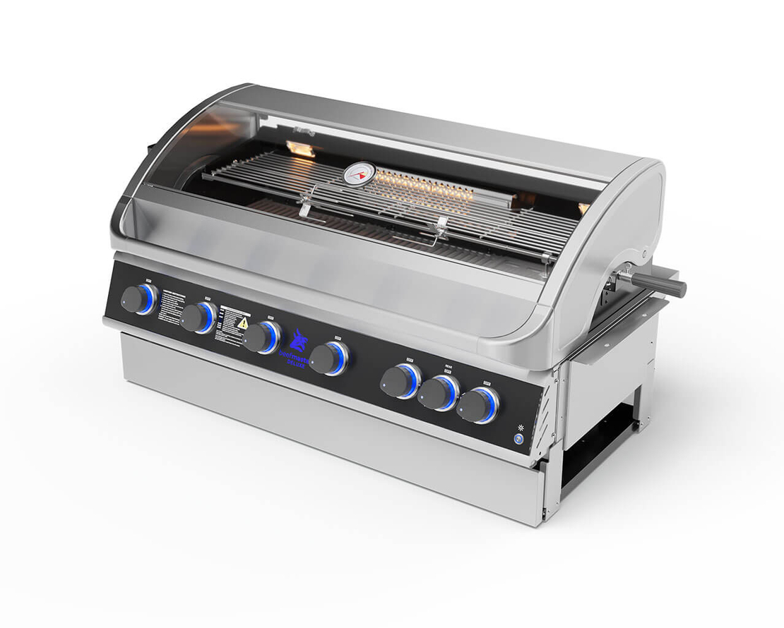 גריל גז בנוי Beefmaster Deluxe 6 Built-In | 6 מבערי Quad, רוטיסרי ואינפרא אדום