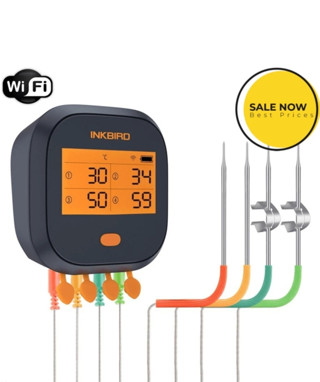 מד חום 4 פרובים WIFI