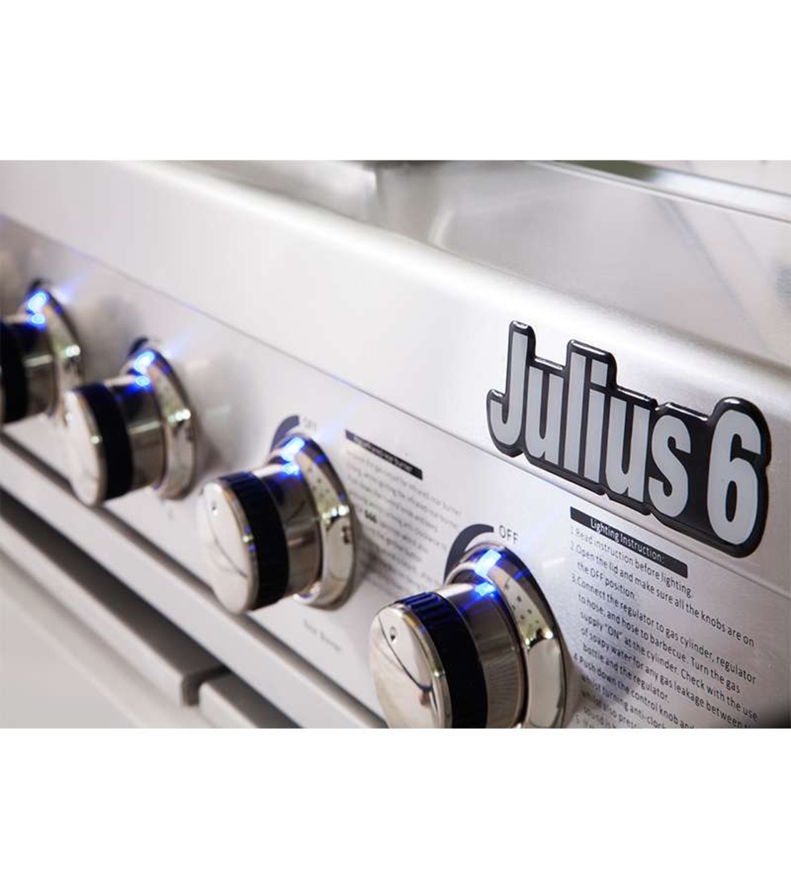 מטבח חוץ CAESAR Julius 6 | גריל גז 6 מבערים + יחידת כיור מנירוסטה 304