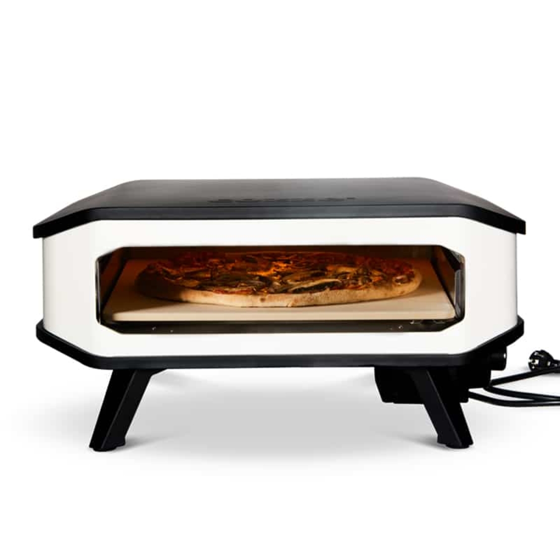 COZZE טאבון חשמלי 17 אינץ' – עד 450°C עם אבן אפייה ומד חום דיגיטלי
