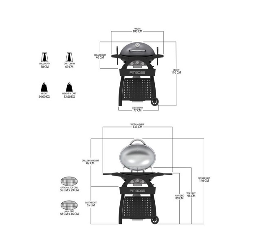 SPORTSMAN 3 GRILL WITH CART