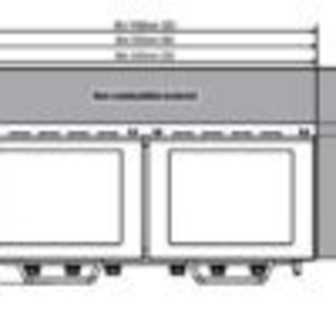 גריל פלאנצ'ה Built-In Beefmaster BI עם 2 מבערים | משטח פלדה 4 מ