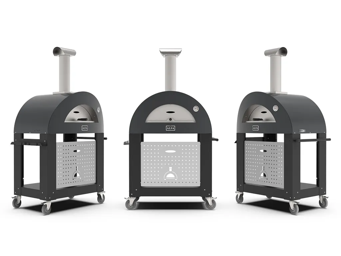 ALFA MODERNO 2 Pizze אפור – טאבון גז איטלקי לשתי פיצות | עד 500°C