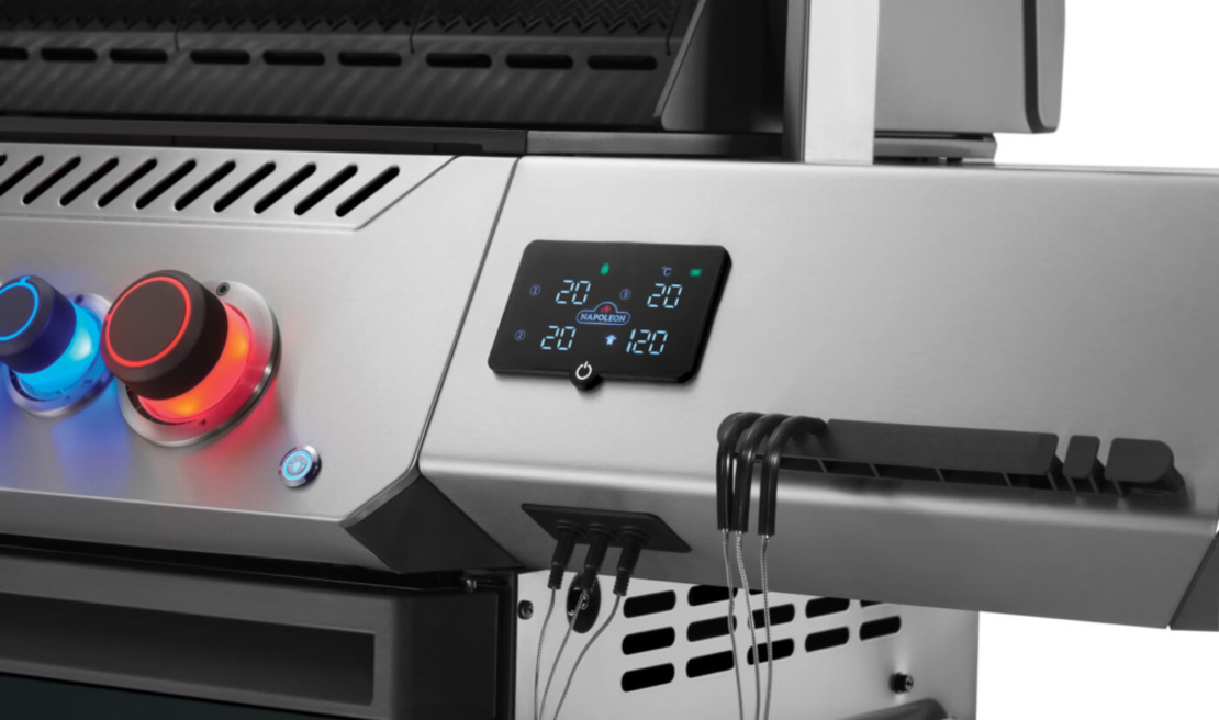 גריל גז Napoleon Prestige 500 Connected RSIB IL שחור | WiFi + Bluetooth | 4 מבערים | SIZZLE ZONE