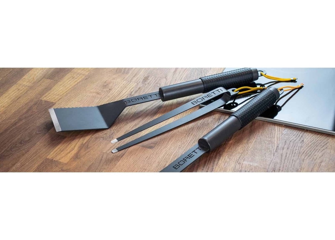 BBQ 4pcs Set Boretti סט כלים מסיבי לגריל