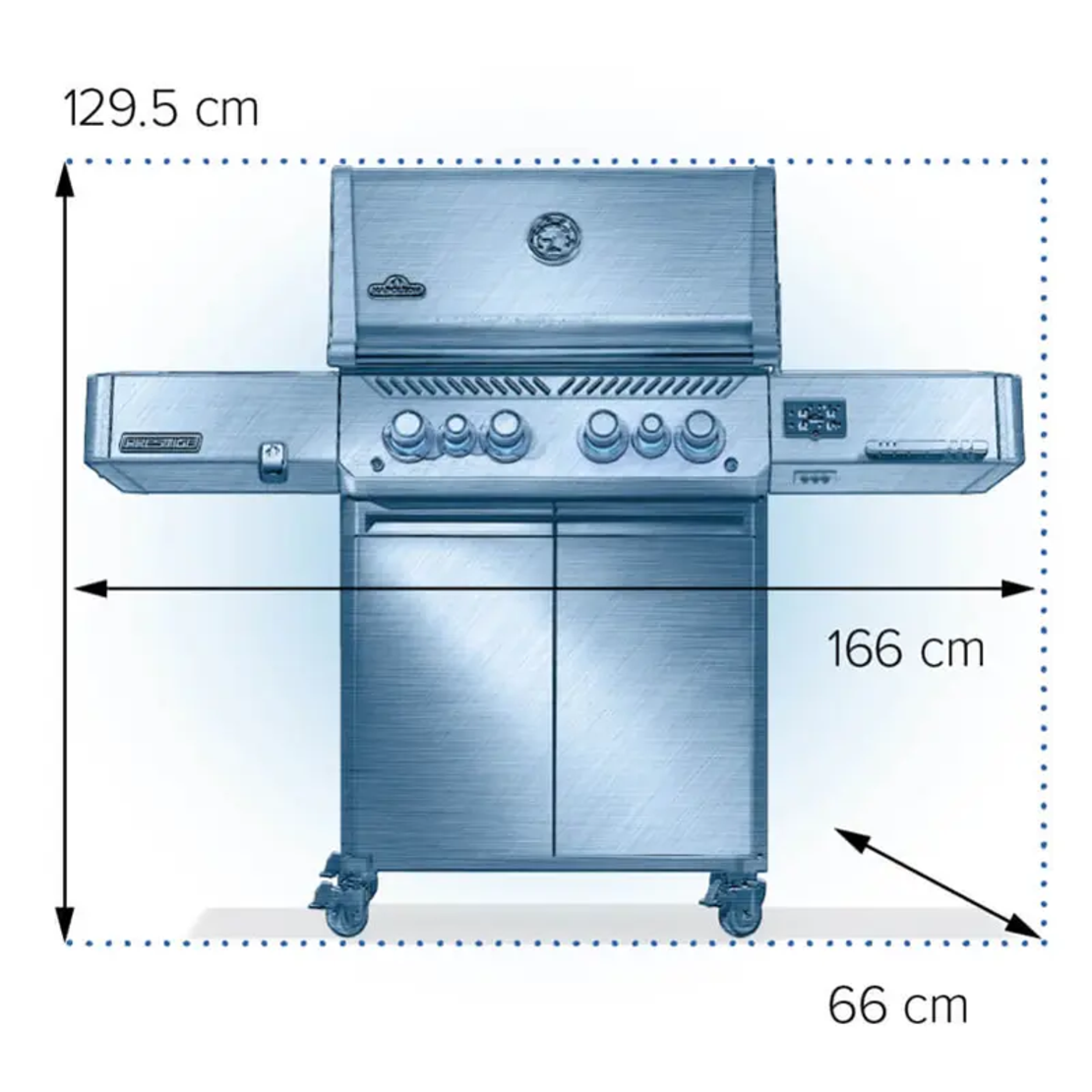 גריל גז Napoleon Phantom Prestige 500 Connected RSIB IL | WiFi + Bluetooth | Phantom שחור מט