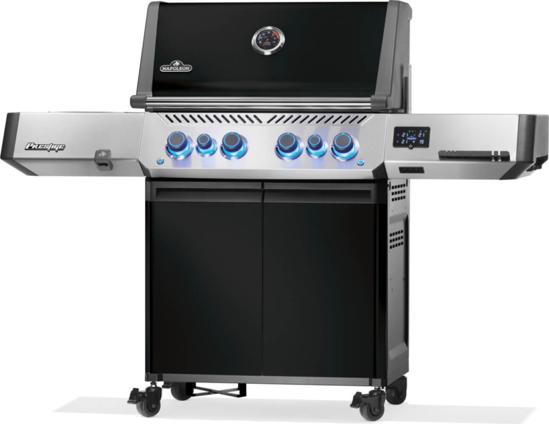 גריל גז Napoleon Prestige 500 Connected RSIB IL שחור | WiFi + Bluetooth | 4 מבערים | SIZZLE ZONE