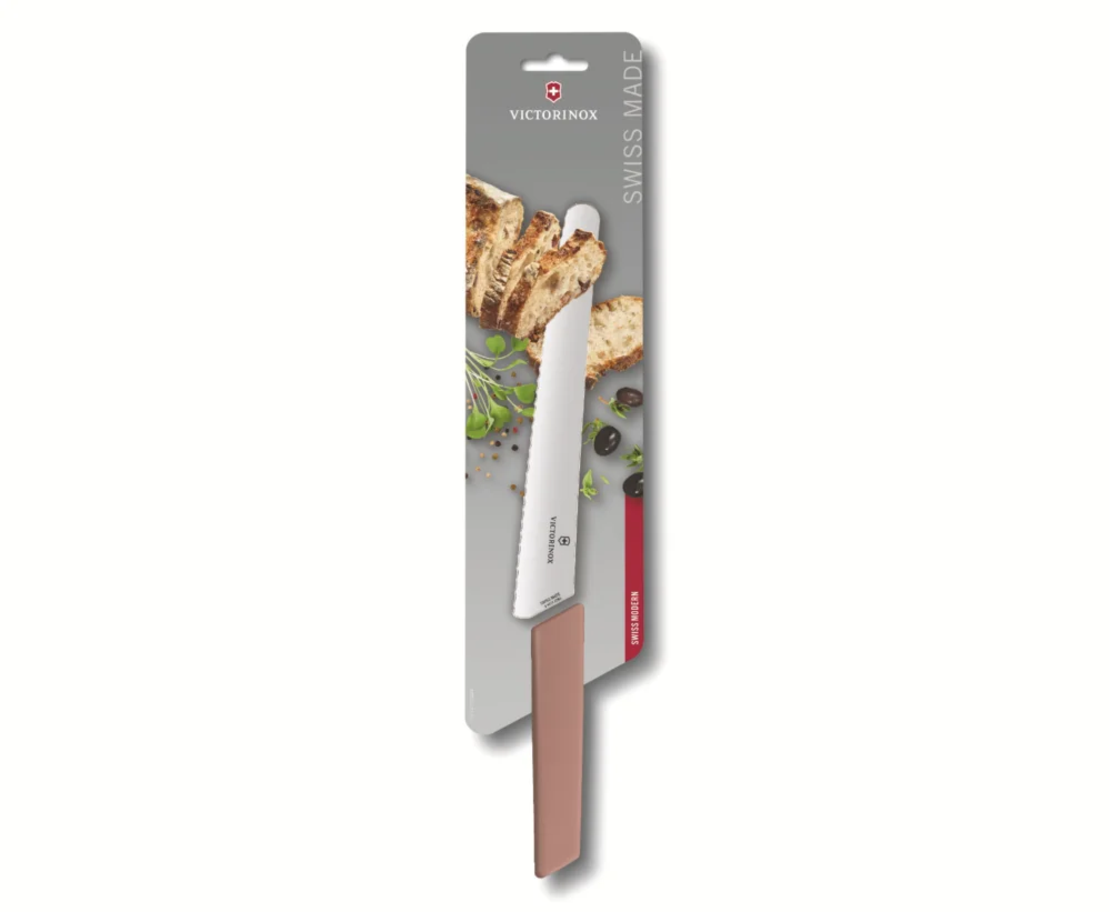 סכין לחם וקונדיטור Victorinox Swiss Modern משוננת 22 ס