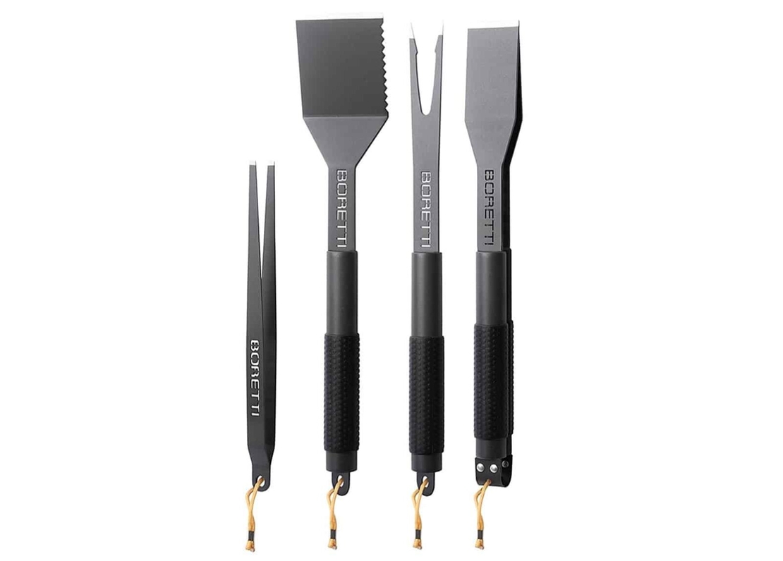 BBQ 4pcs Set Boretti סט כלים מסיבי לגריל